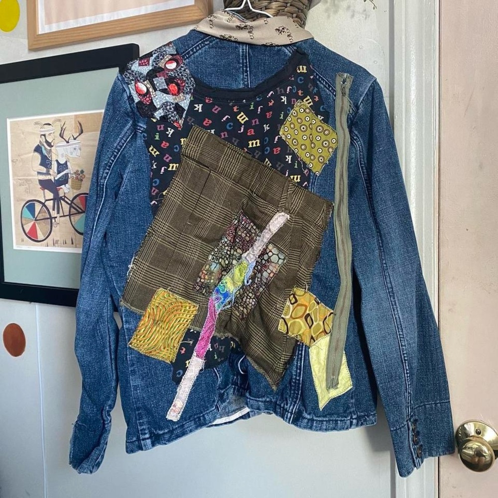 Patchwork Denim Jacket - image 6